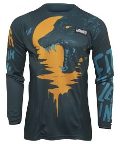 Thor Pulse Counting Sheep Youth Jersey -Thor Motocross Sales thor pulse counting sheep youth jersey grey green 6