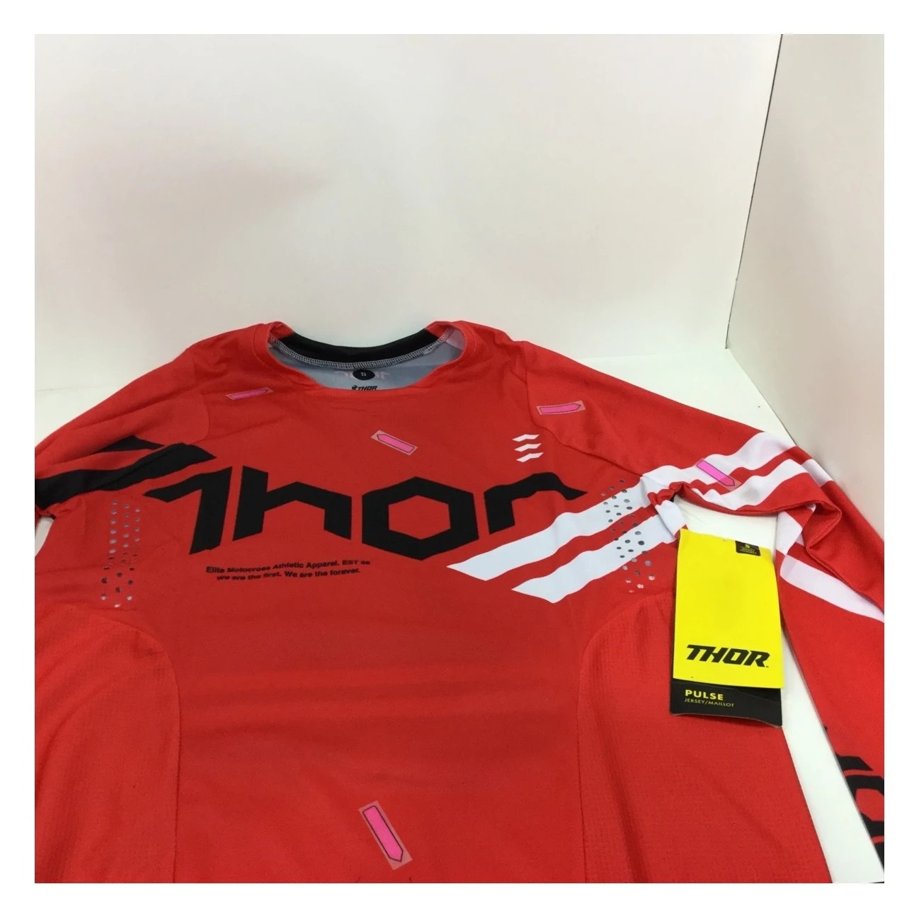 Thor Pulse Cube Jersey Red/White / SM [Blemished - Very Good] - Image 3