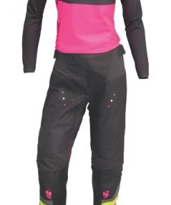 Thor Pulse Rev Women's Pants -Thor Motocross Sales thor pulse rev womens pants charcoal pink 8